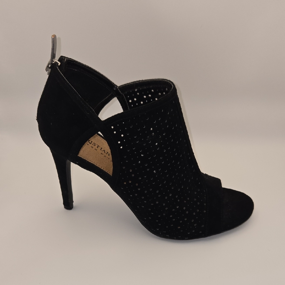 PAYLESS Christian Siriano Black Peep-Toe Heels